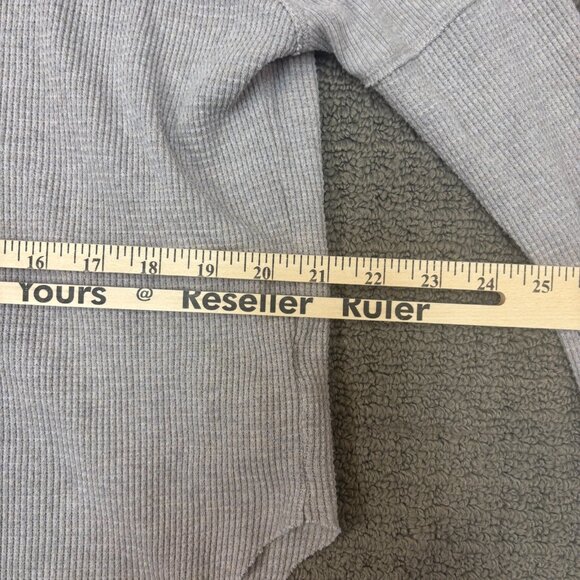 TNA Aritzia Shirt Small Cotton Blend Waffle Knit Scoop Neck Curved Hem Basic - Picture 4 of 10